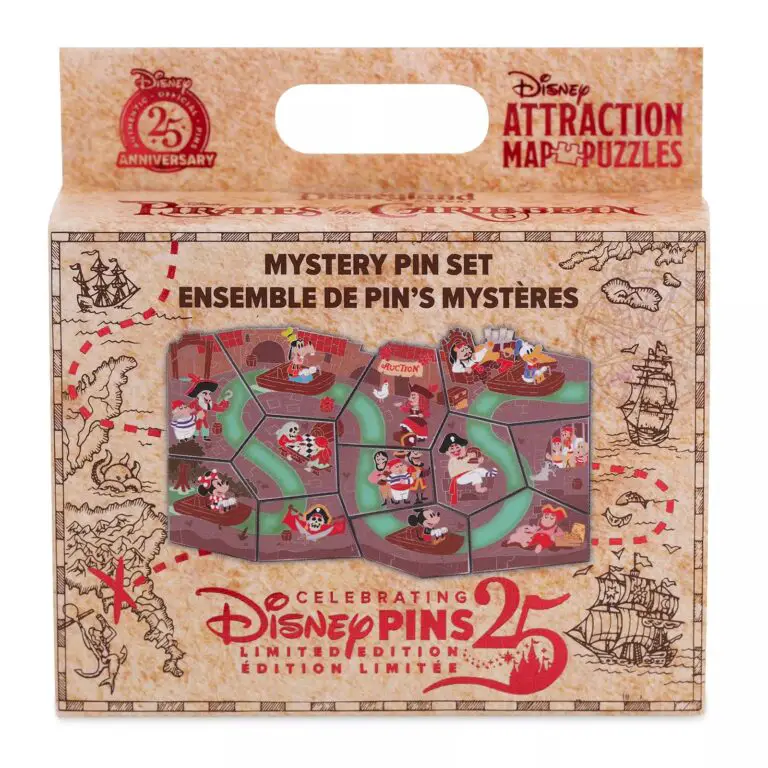 Pirates of the Caribbean Mystery Pin Blind Box Pack – Disney Attraction Map Puzzles Series – 1-Pc. – Limited Edition