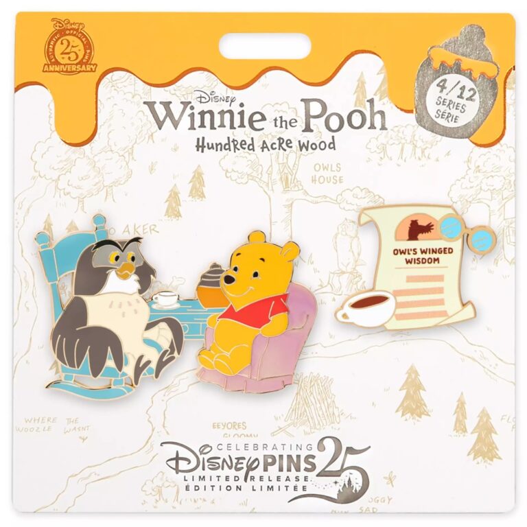 Winnie the Pooh and Owl Pin Set – Hundred Acre Wood Series – 2-Pc. – April