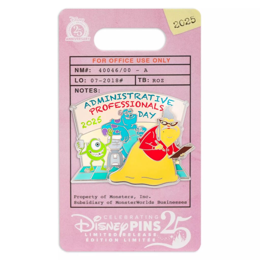 Roz Administrative Professionals Day 2025 Pin – Monsters, Inc. – Limited Release
