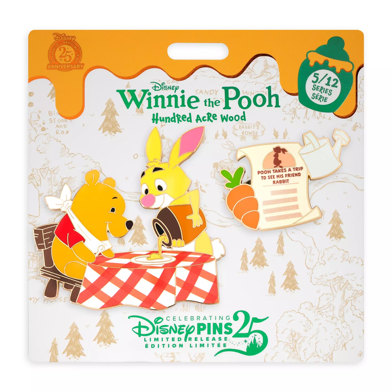 Winnie the Pooh and Rabbit Pin Set – Hundred Acre Wood Series – May