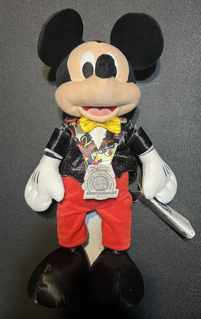 Disney 25th Anniversary of Pin Trading Mickey Mouse Plush