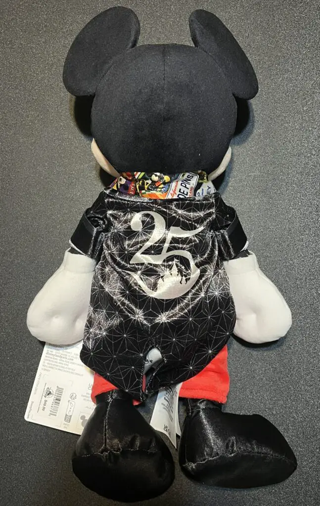 Disney 25th Anniversary of Pin Trading Mickey Mouse Plush - Back