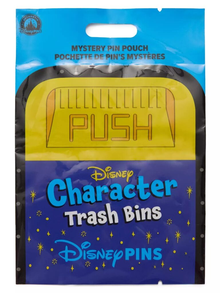 Disney Character Trash Bins Mystery Pin Pouch – 5-Pc.