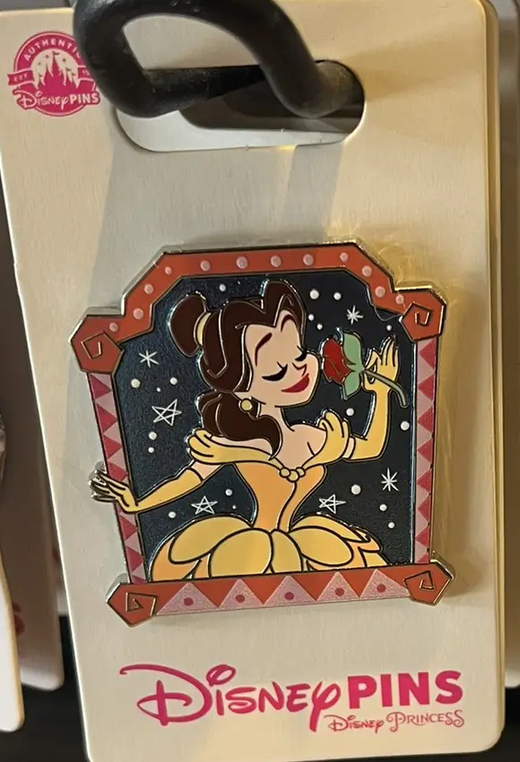 Disney Comics Belle in Yellow Dress with Rose Pin