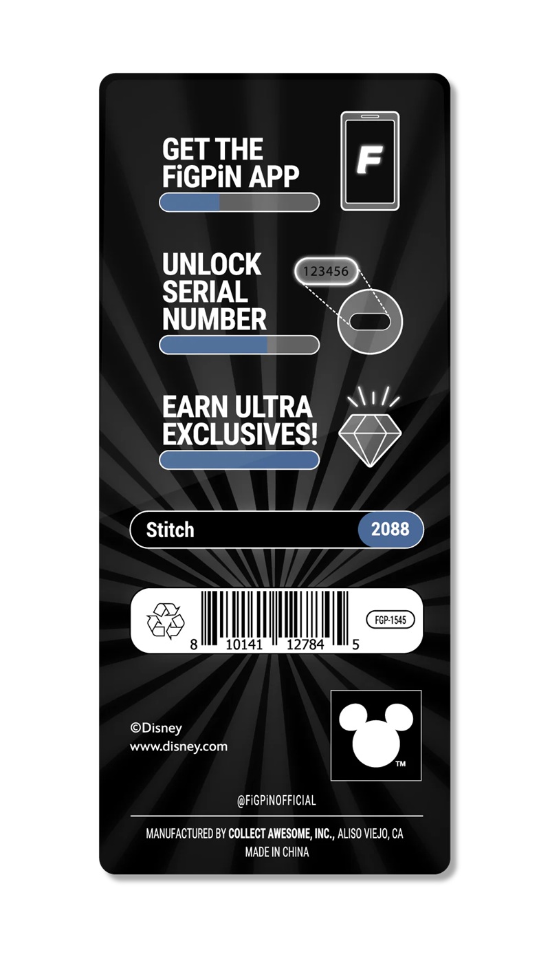 Stitch 626 Day Celebration Figpin - Back of Package