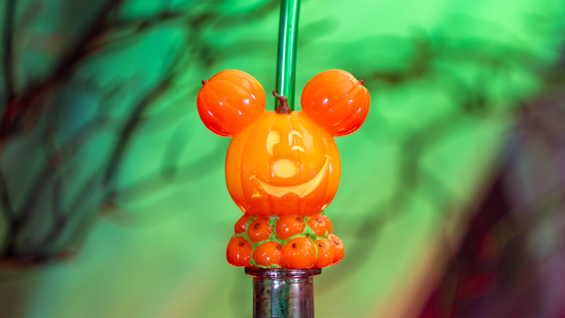 2025 Disneyland Halloween Mickey Mouse Pumpkin Bottle Topper