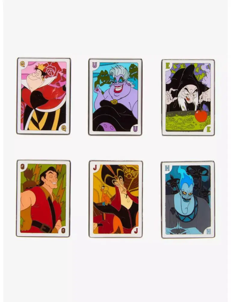 Loungefly Disney Villains Playing Cards Blind Box Enamel Pin
