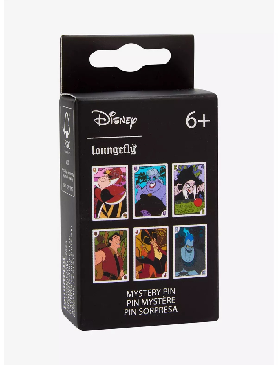 Loungefly Disney Villains Playing Cards Blind Box Enamel Pin Box