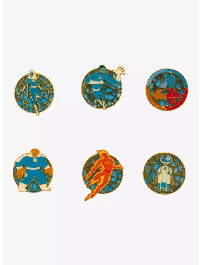Loungefly The Fantastic Four First Steps Stained Glass Blind Box Enamel Pin — BoxLunch Exclusive