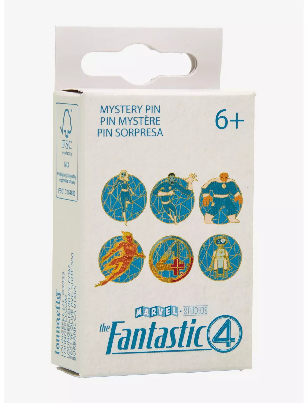 Loungefly The Fantastic Four First Steps Stained Glass Blind Box Enamel Pin — BoxLunch Exclusive Box