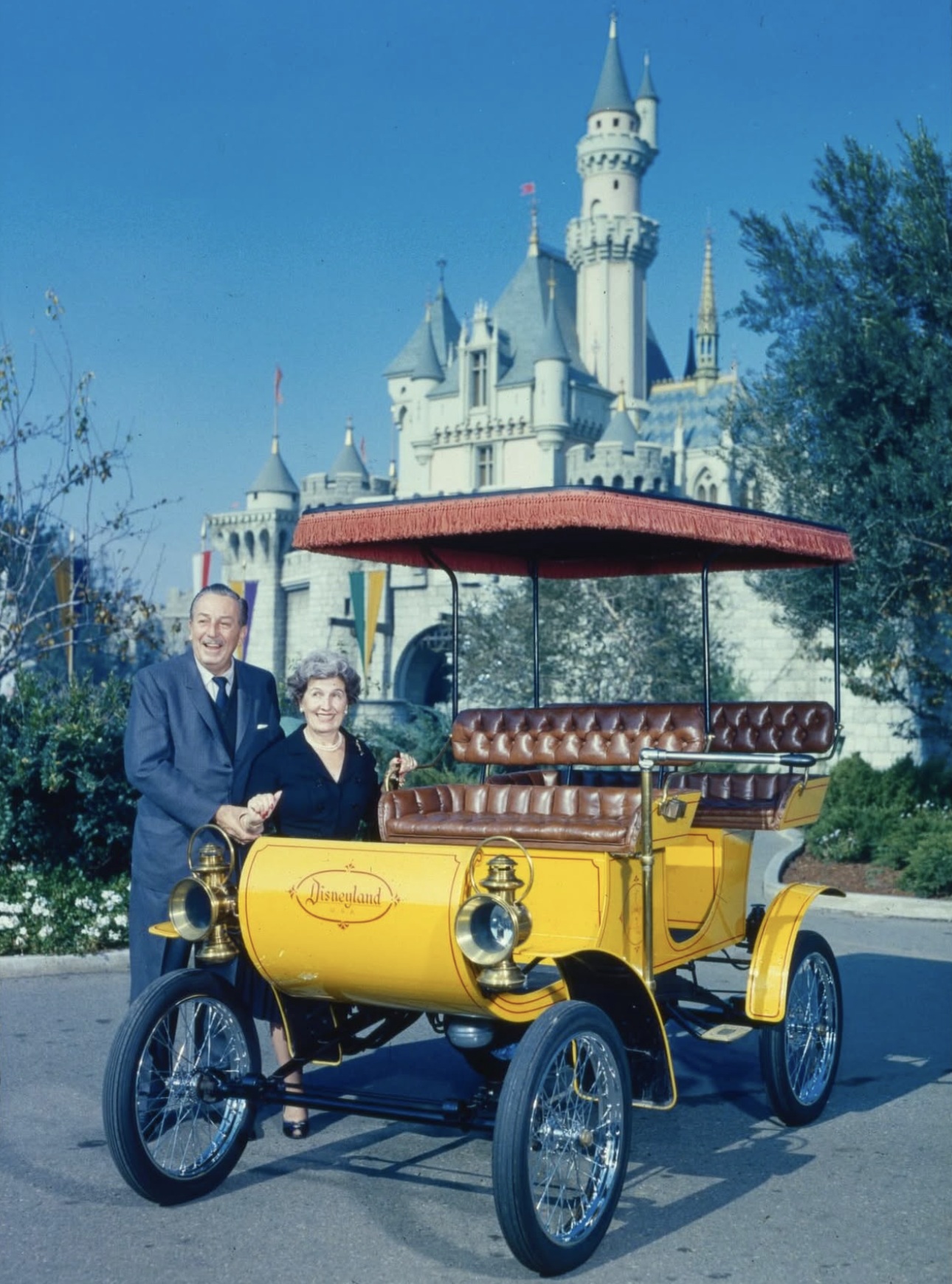 Walt and Lillian Disney at Disneyland