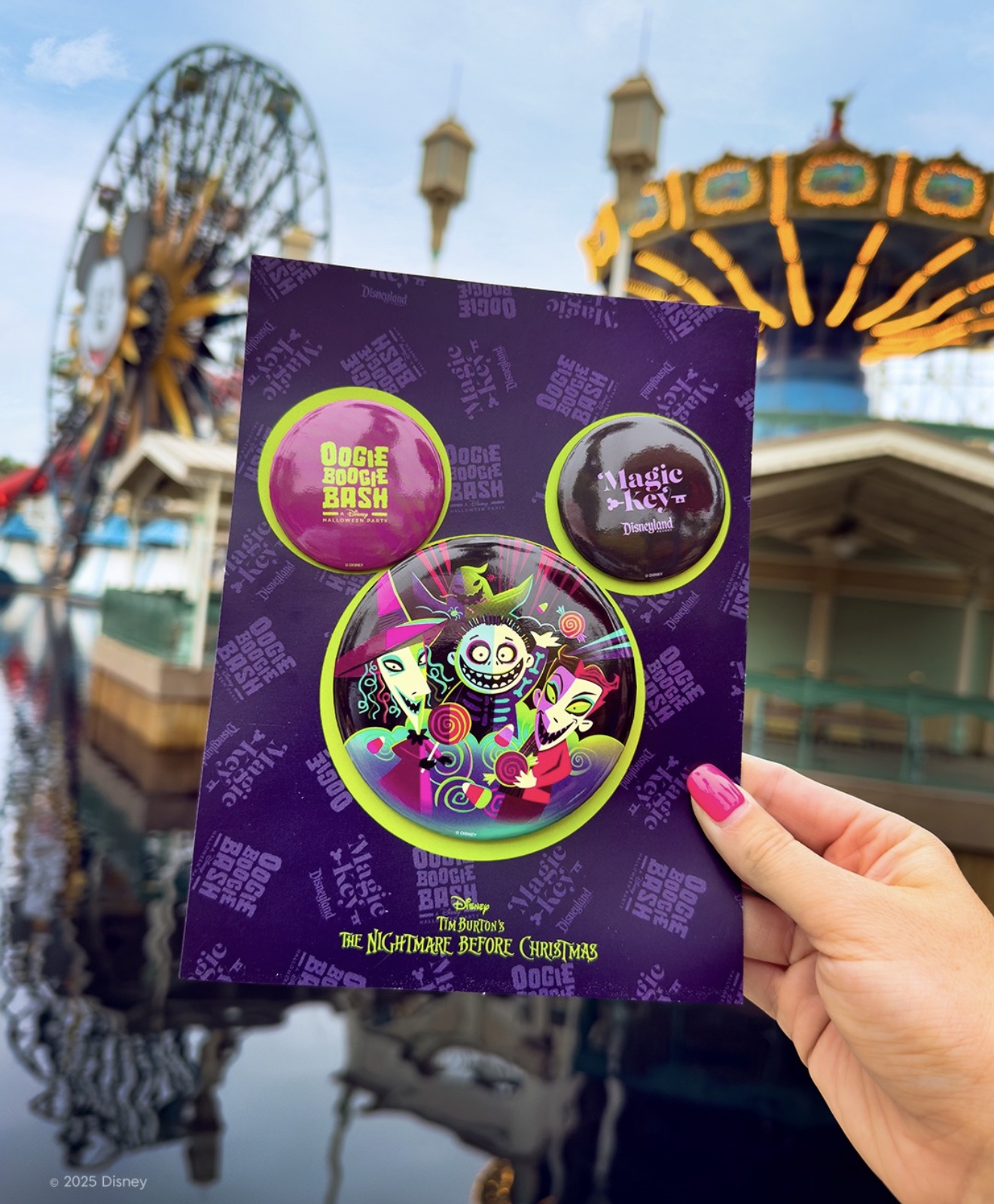 Disneyland Magic Key Oogie Boogie Bash Halloween Party Buttons
