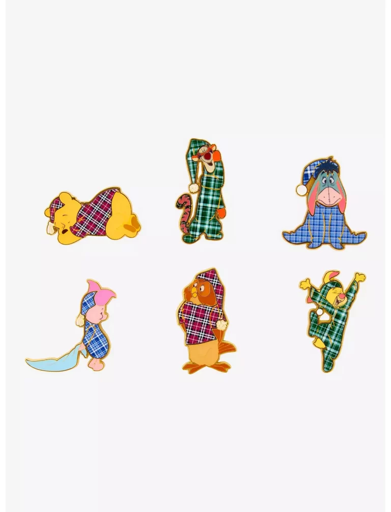 Loungefly Disney Winnie the Pooh Plaid Pajamas Blind Box Enamel Pin — BoxLunch Exclusive
