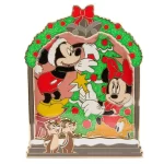 Santa Mickey Mouse and Friends Jumbo Holiday Pin – Limited Edition