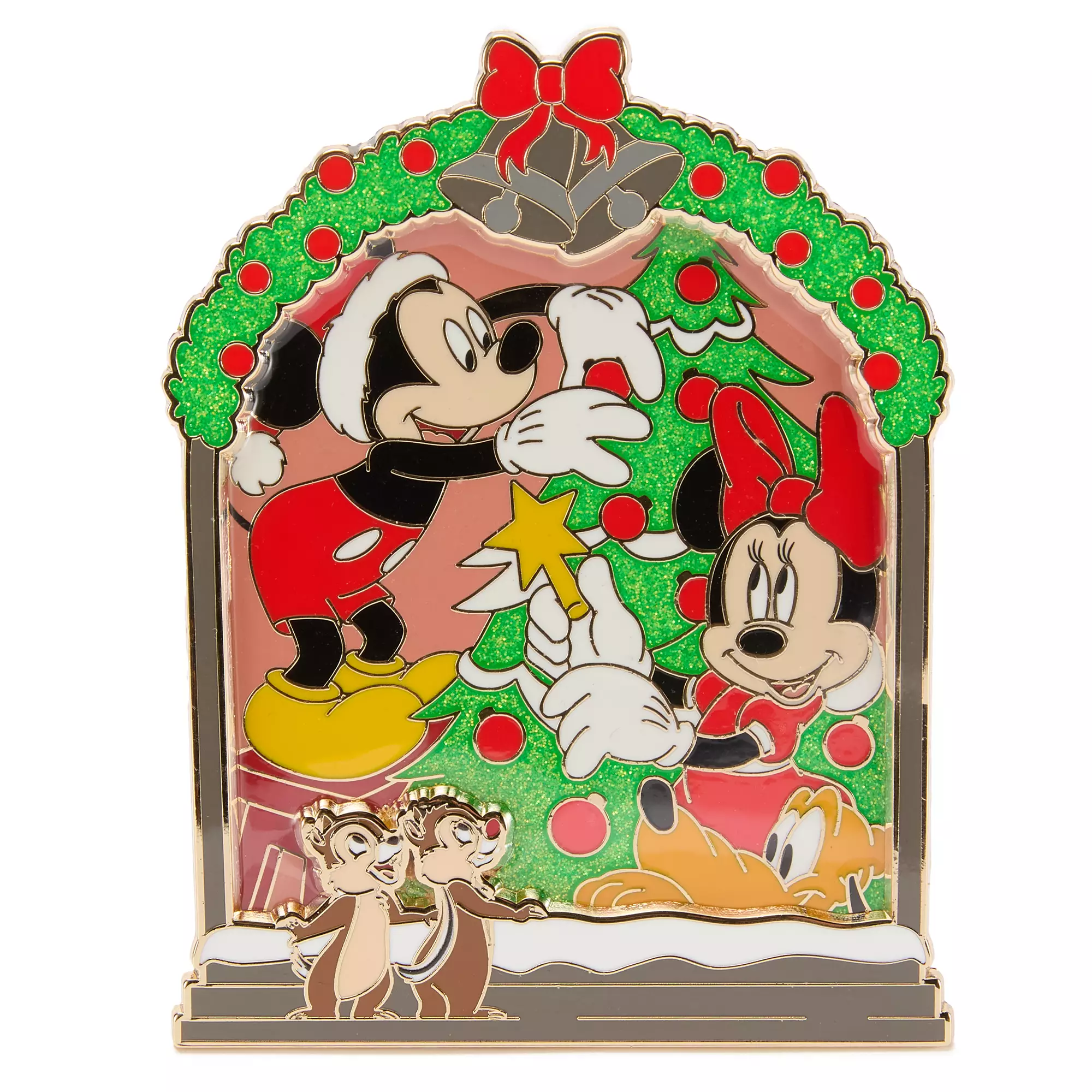 Santa Mickey Mouse and Friends Jumbo Holiday Pin – Limited Edition