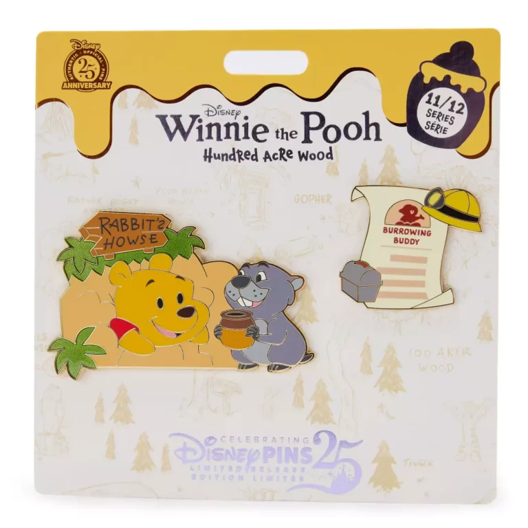 Winnie the Pooh and Gopher 2-Piece Pin Set, Hundred Acre Wood Series November Pin Set