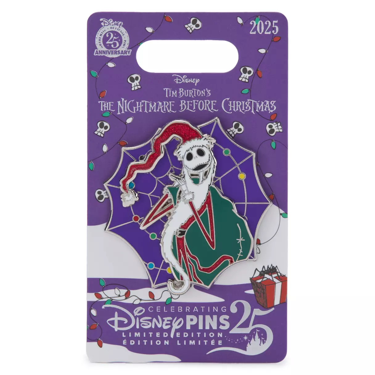 Jack Skellington as ''Sandy Claws'' 2025 Pin – The Nightmare Before Christmas – Limited Edition