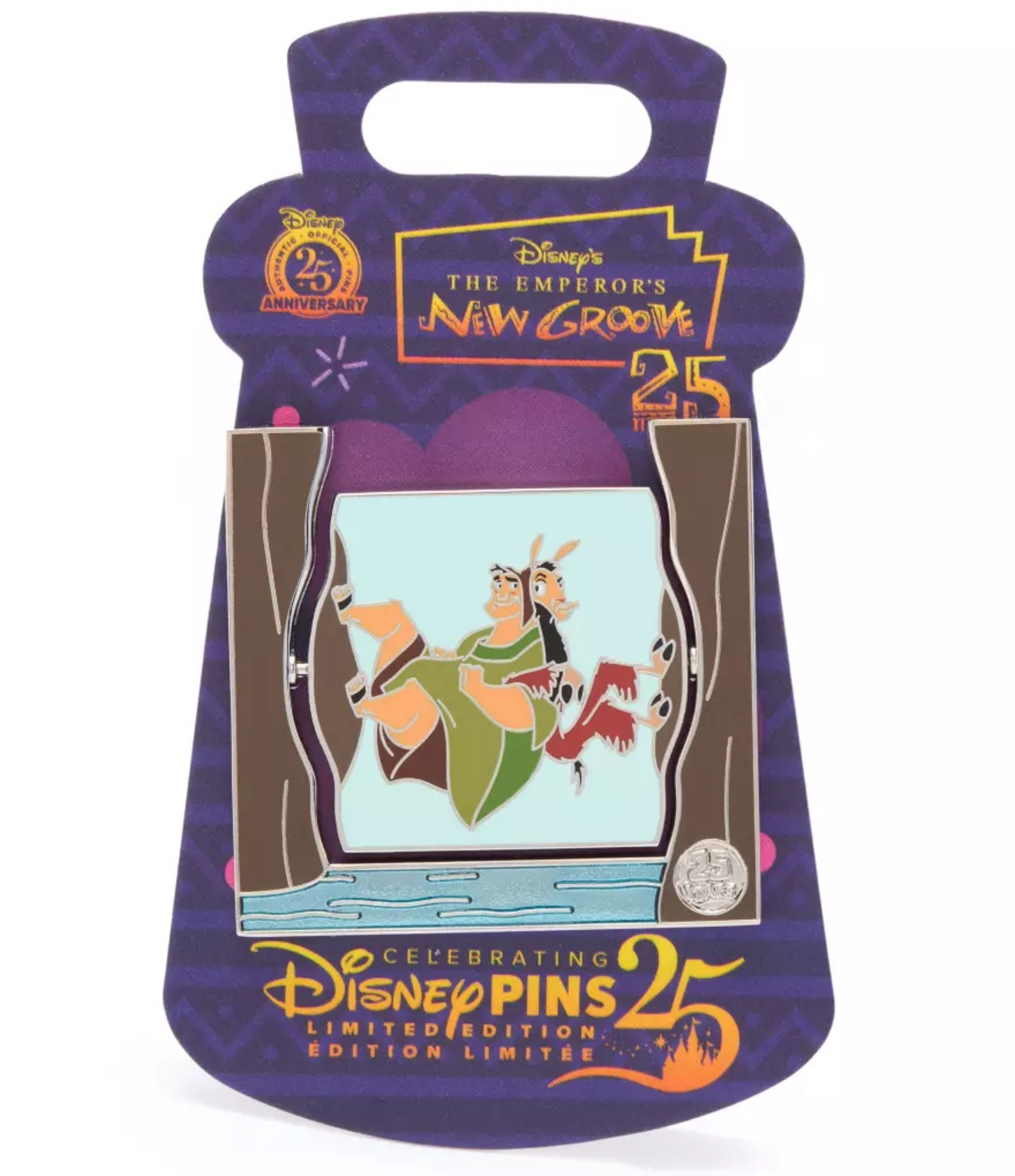 Kuzco and Pacha Spinner Pin - The Emperor's New Groove 25th Anniversary - Limited Edition