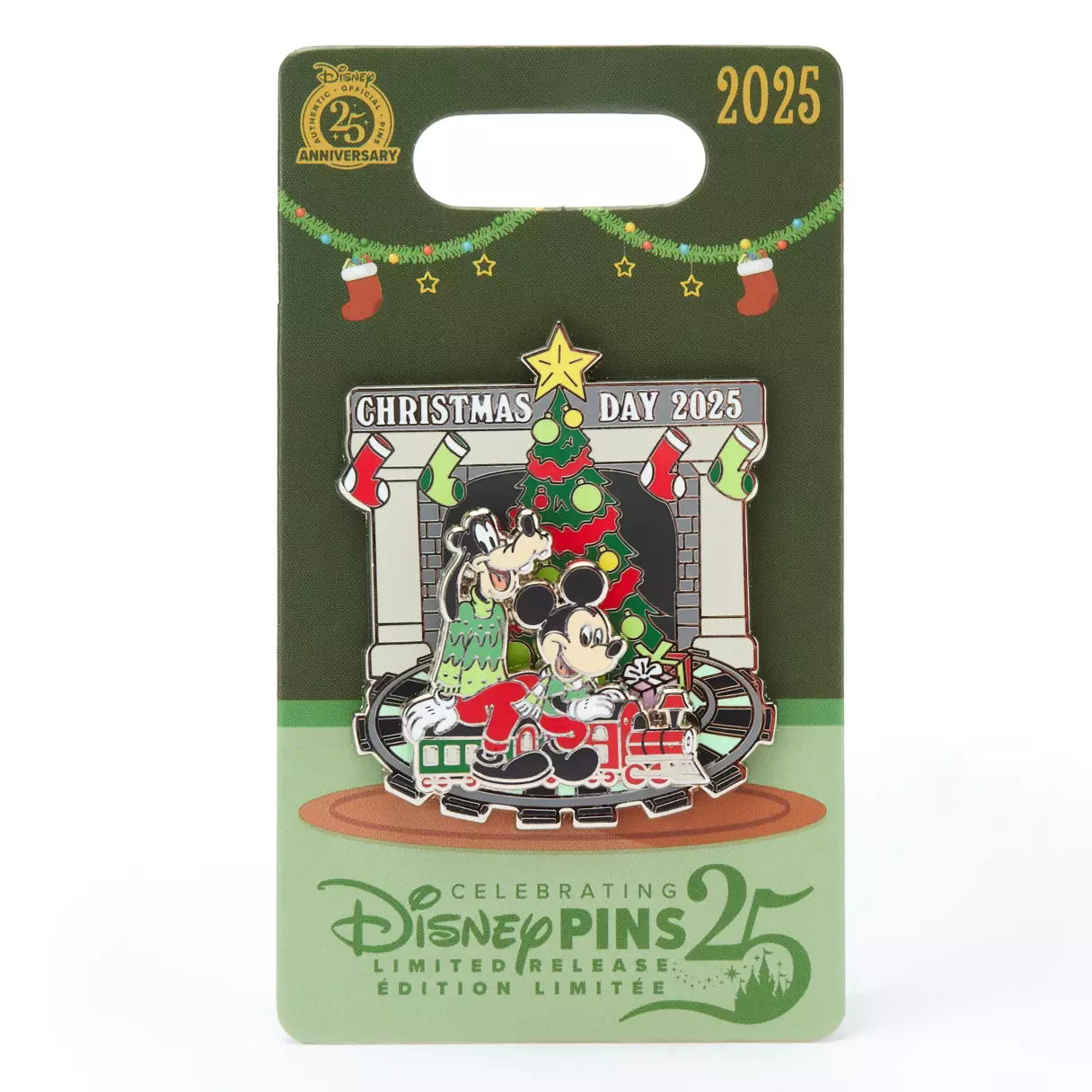 Mickey Mouse and Goofy Christmas Day 2025 Slider Pin – Limited Release