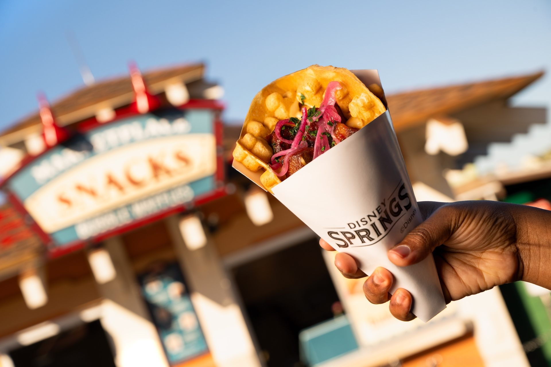 BBQ Brisket Mac and Cheese Waffle at Marketplace Snacks