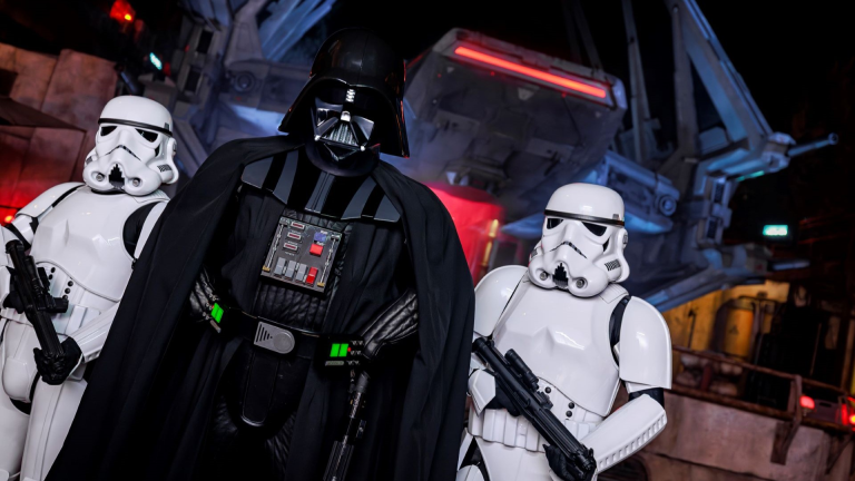 Darth Vader in Star Wars Galaxy’s Edge at Disneyland