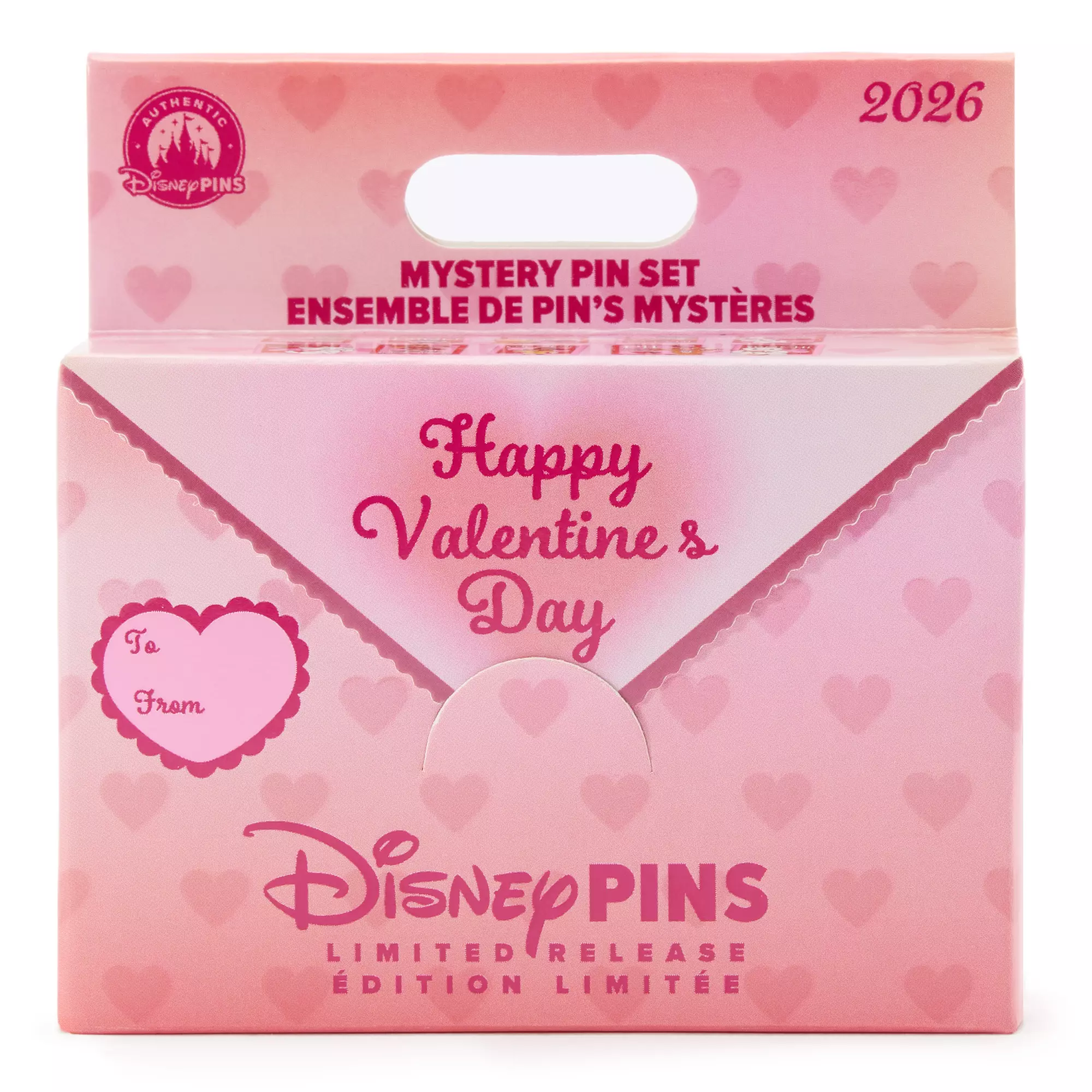 Disney Valentine's Day 2026 Mystery Pin Blind Pack – 2-Pc. – Limited Release Box