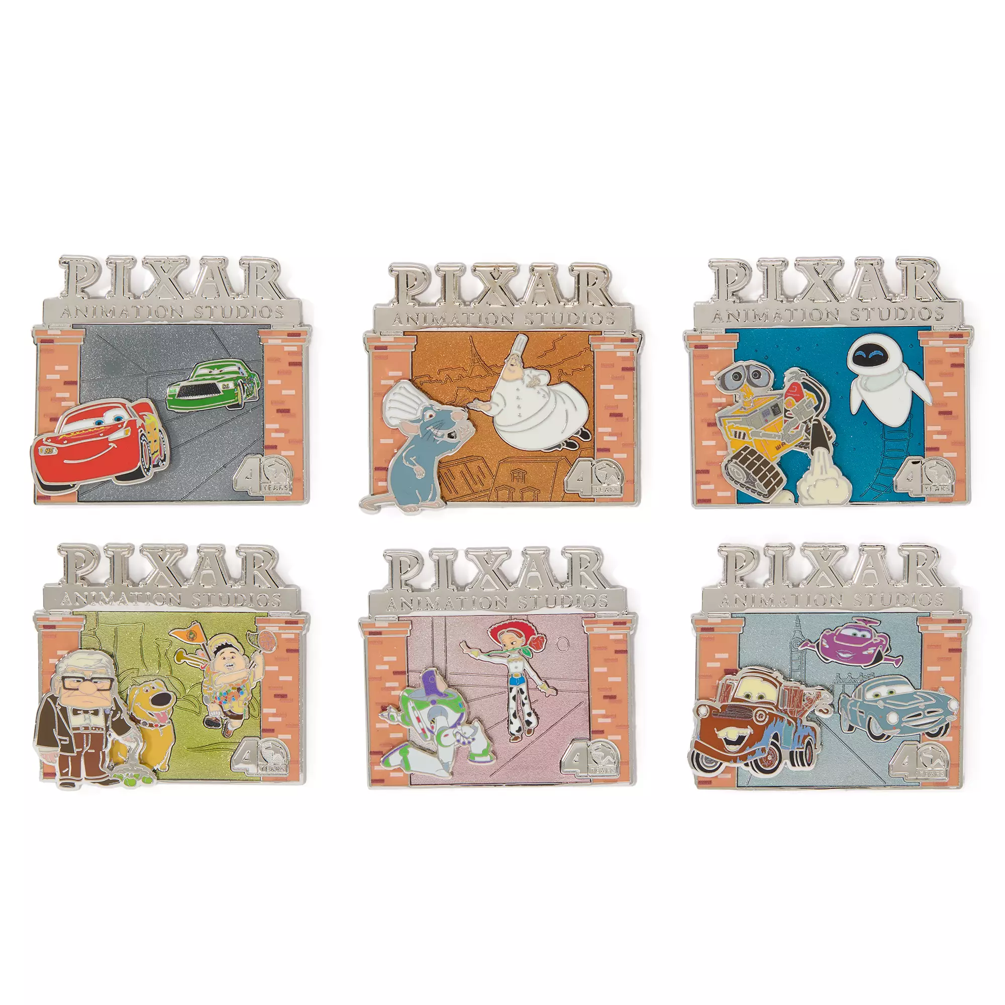 Pixar Animation Studios 40 Years Pin Set 2 – Limited Edition Pin Set