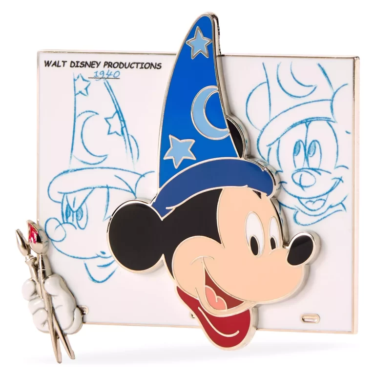 Sorcerer Mickey Mouse Pin on Card – Fantasia – Brush of Magic – Limited Edition