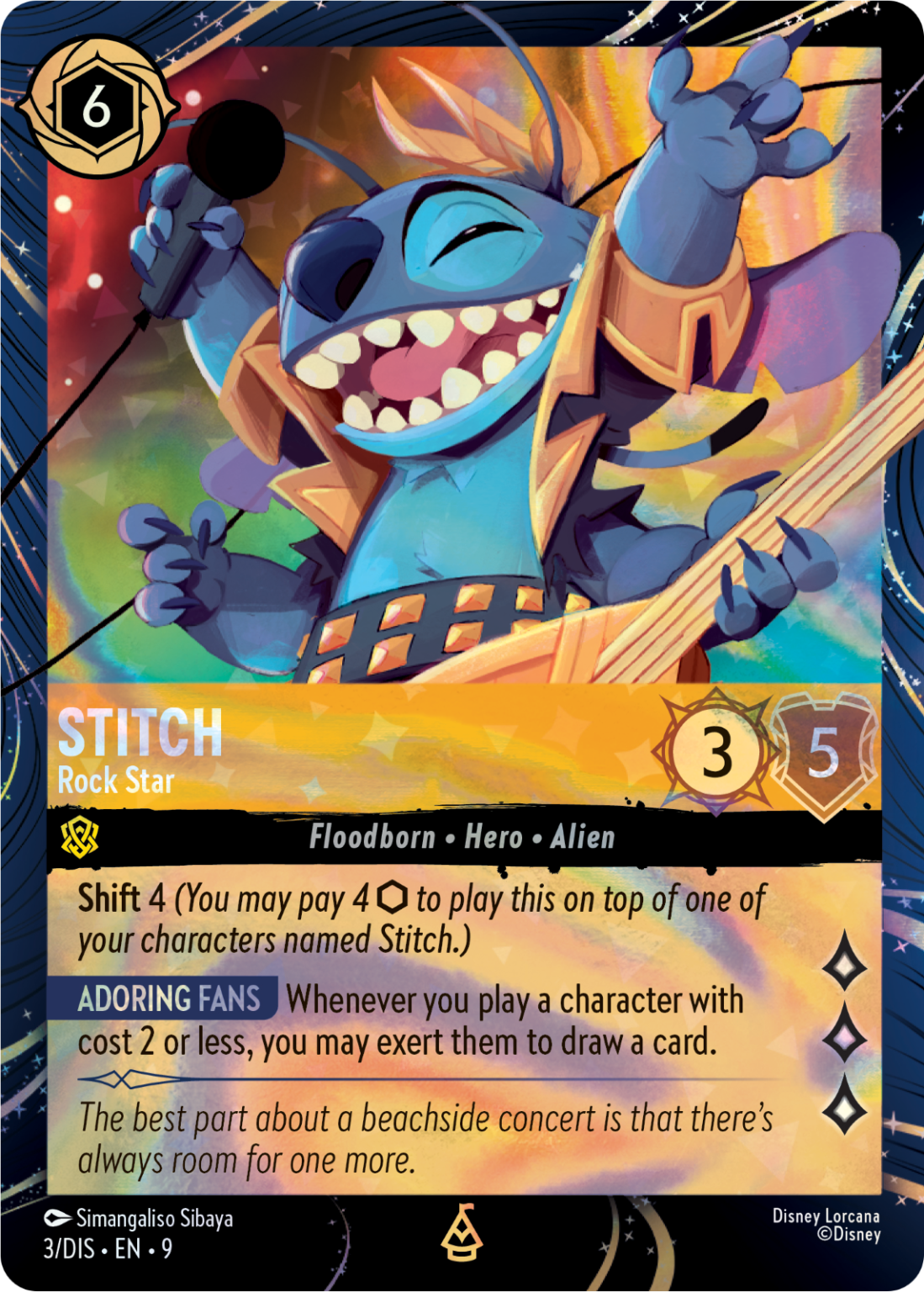 Stitch Lorcana Card at Festival of the Arts