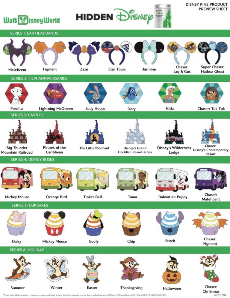 Walt Disney World 2026 Hidden Disney Pins