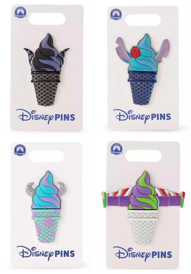 Disney Character Ice Cream Pins at Disney Parks
