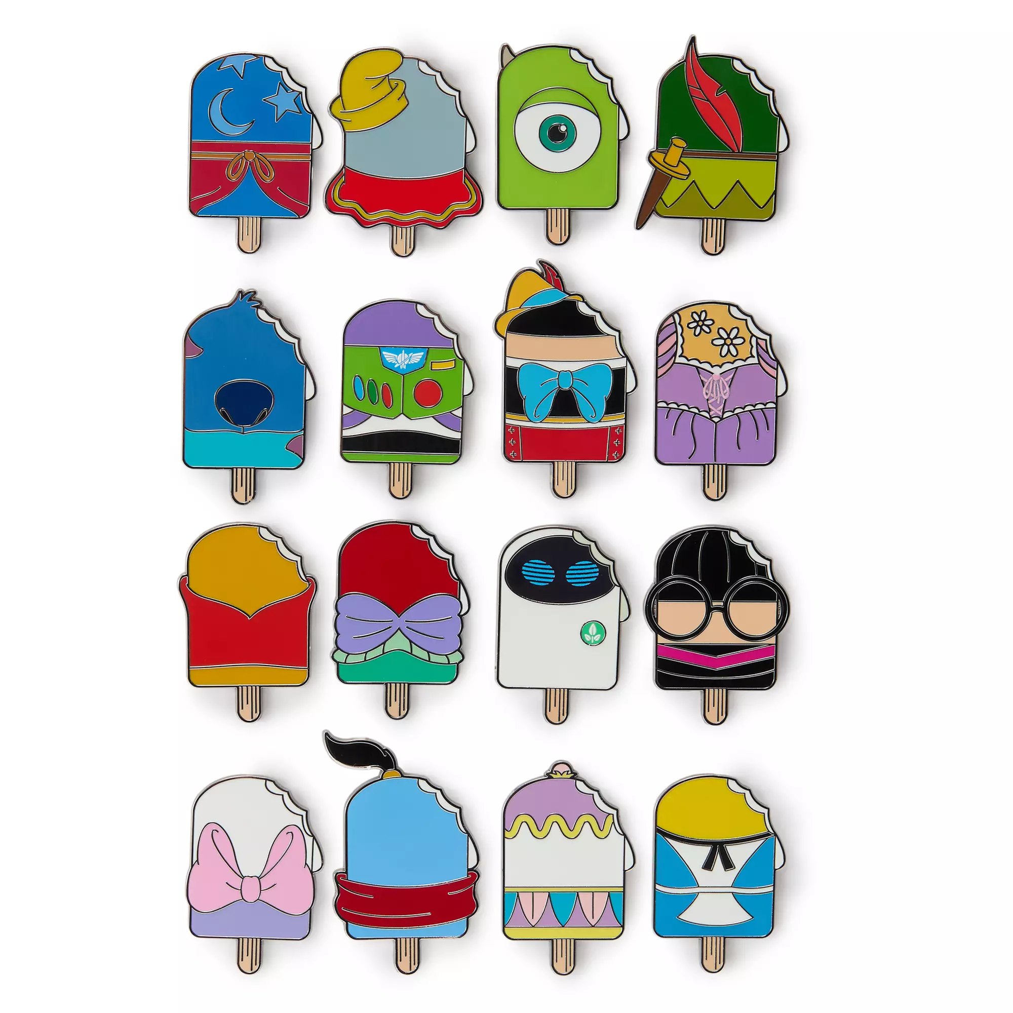 Disney Ice Cream Series 2 Mystery Pin Pouch Blind Pack – 5-Pc Set