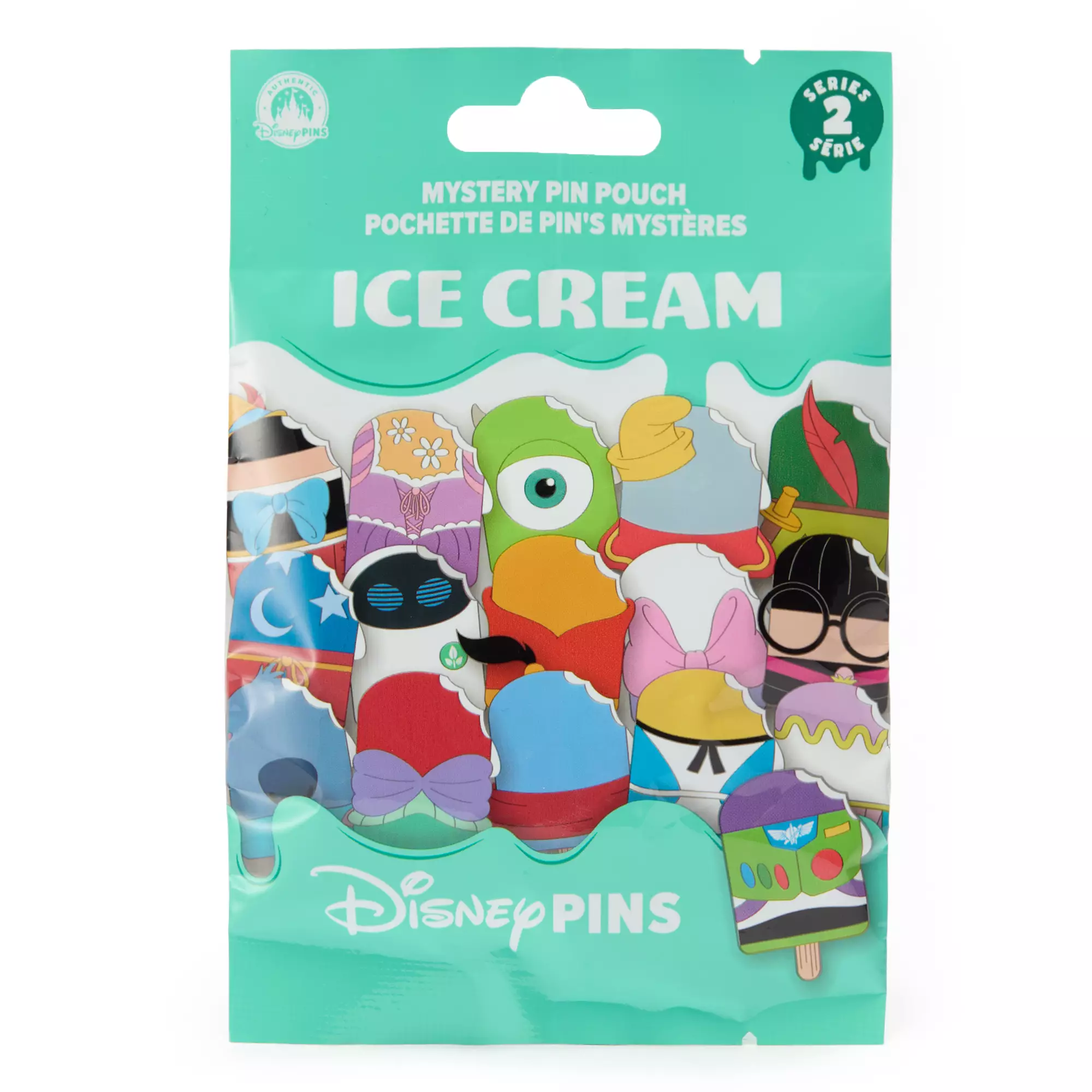 Disney Ice Cream Series 2 Mystery Pin Pouch Blind Pack – 5-Pc