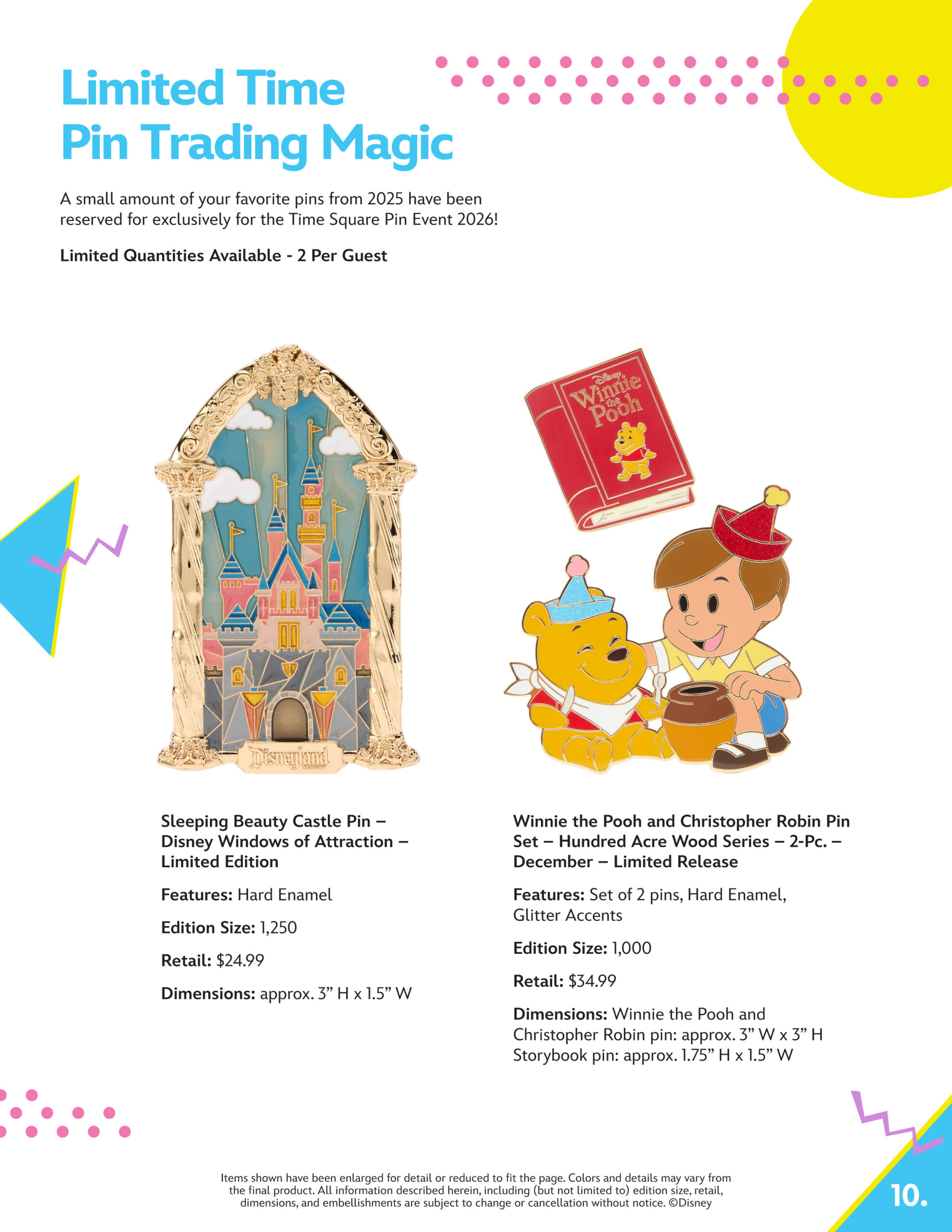 Disney Store Times Square Pin Trading Event Catalog Page 10
