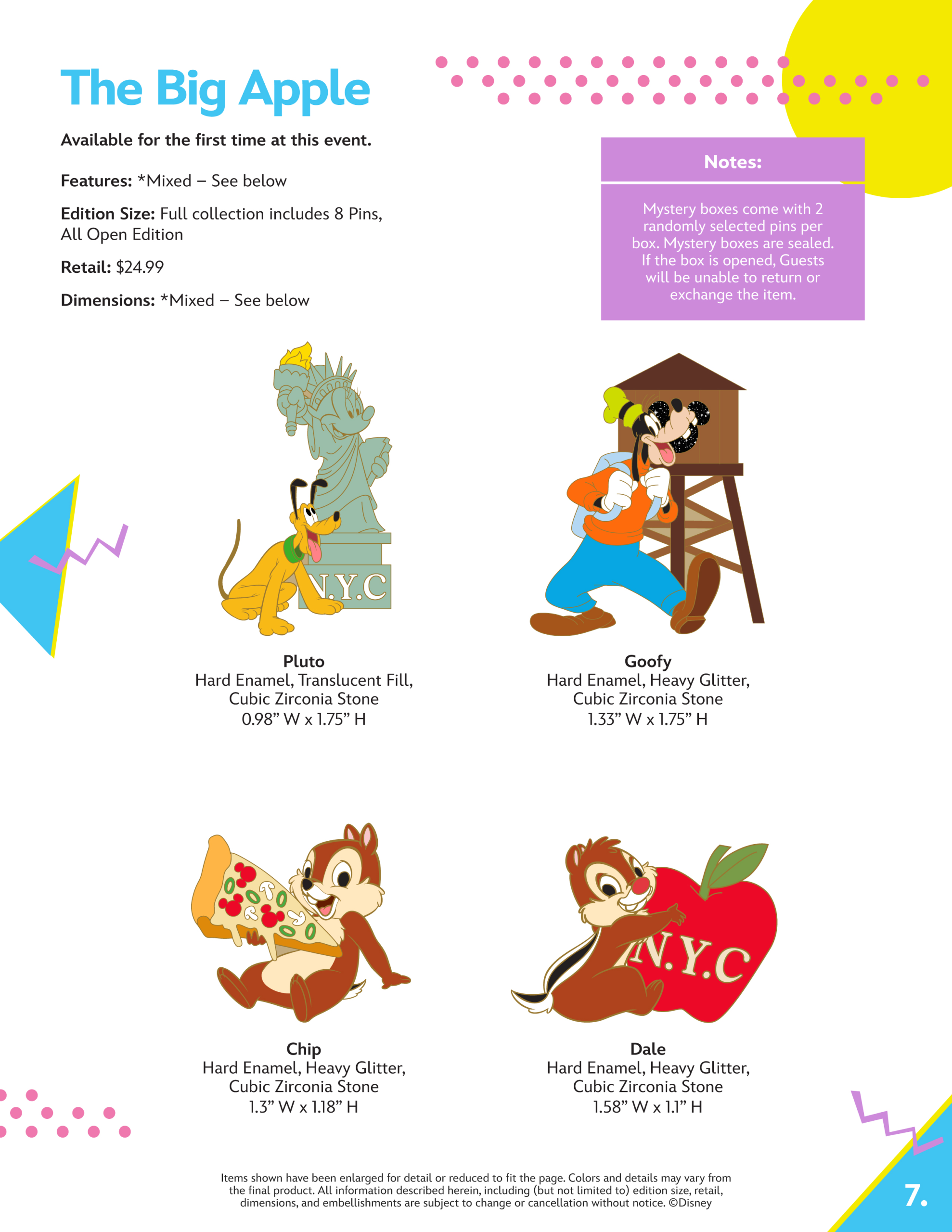 Disney Store Times Square Pin Trading Event Catalog Page 7