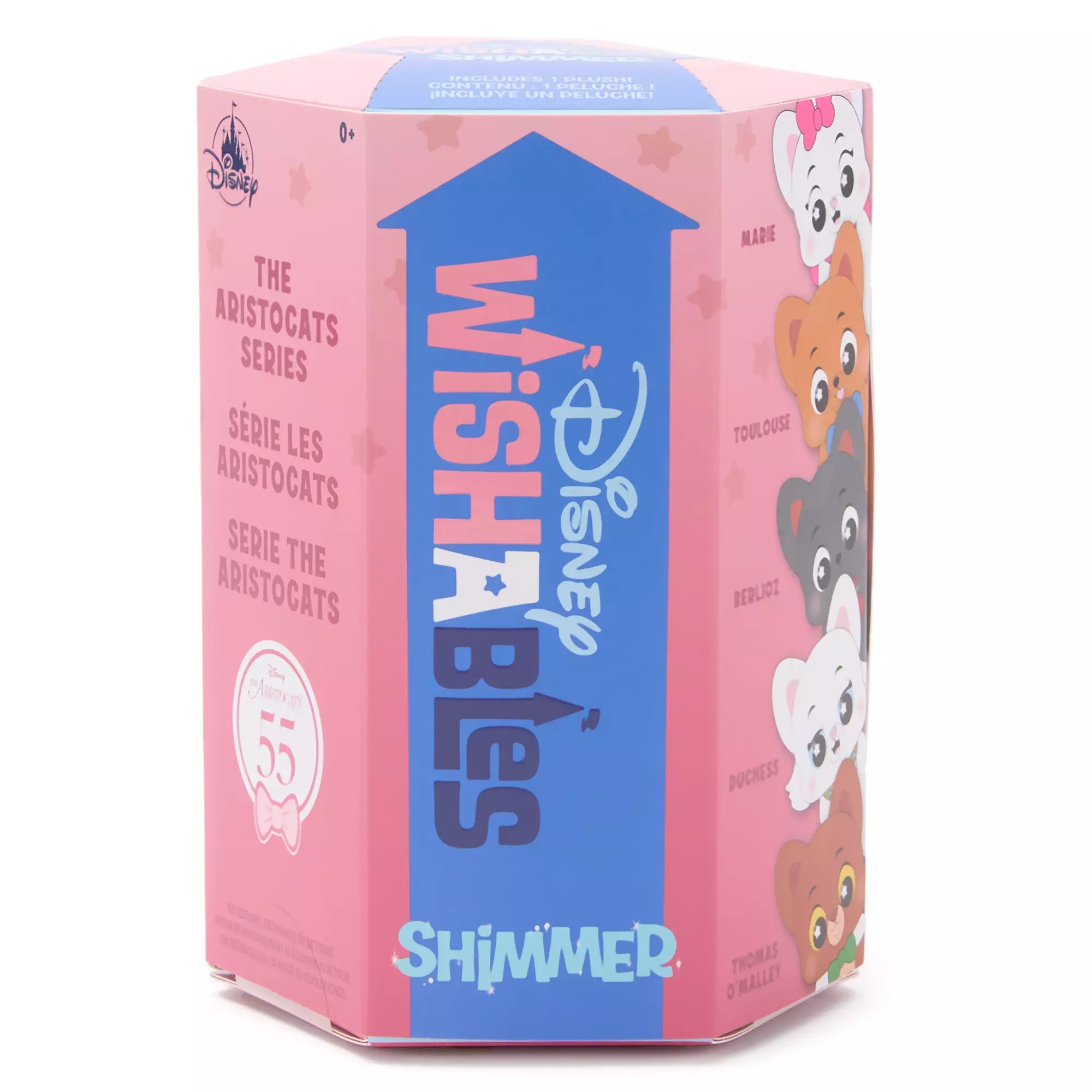 Disney Wishables Shimmer Mystery Plush Blind Pack – The Aristocats 55th Anniversary – 5'' – Limited Release Mystery Box