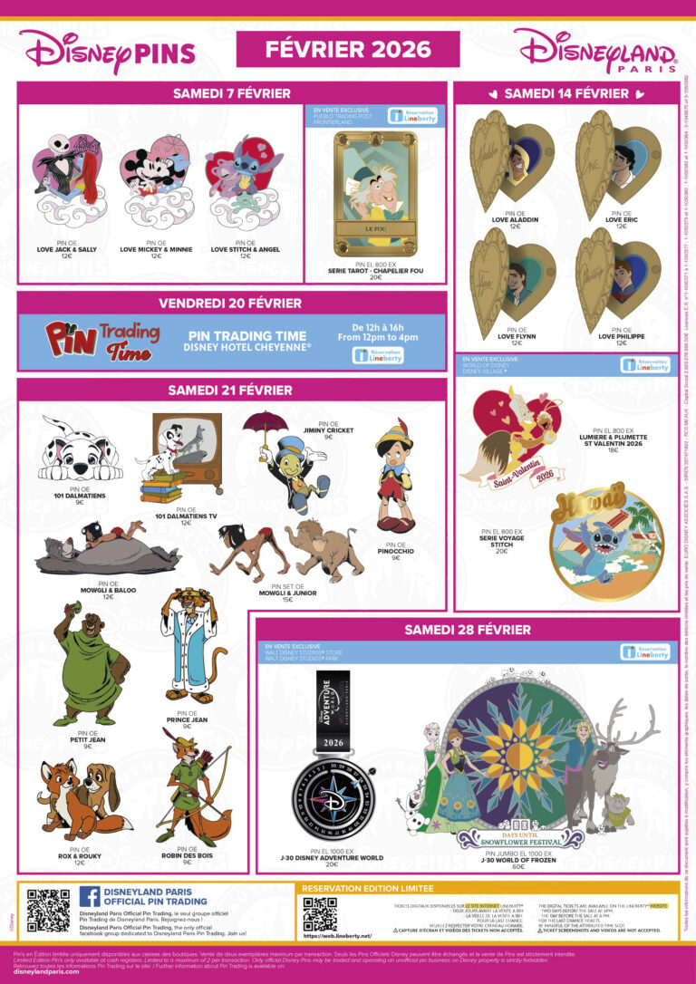 Disneyland Paris February 2026 Pin Release Schedule