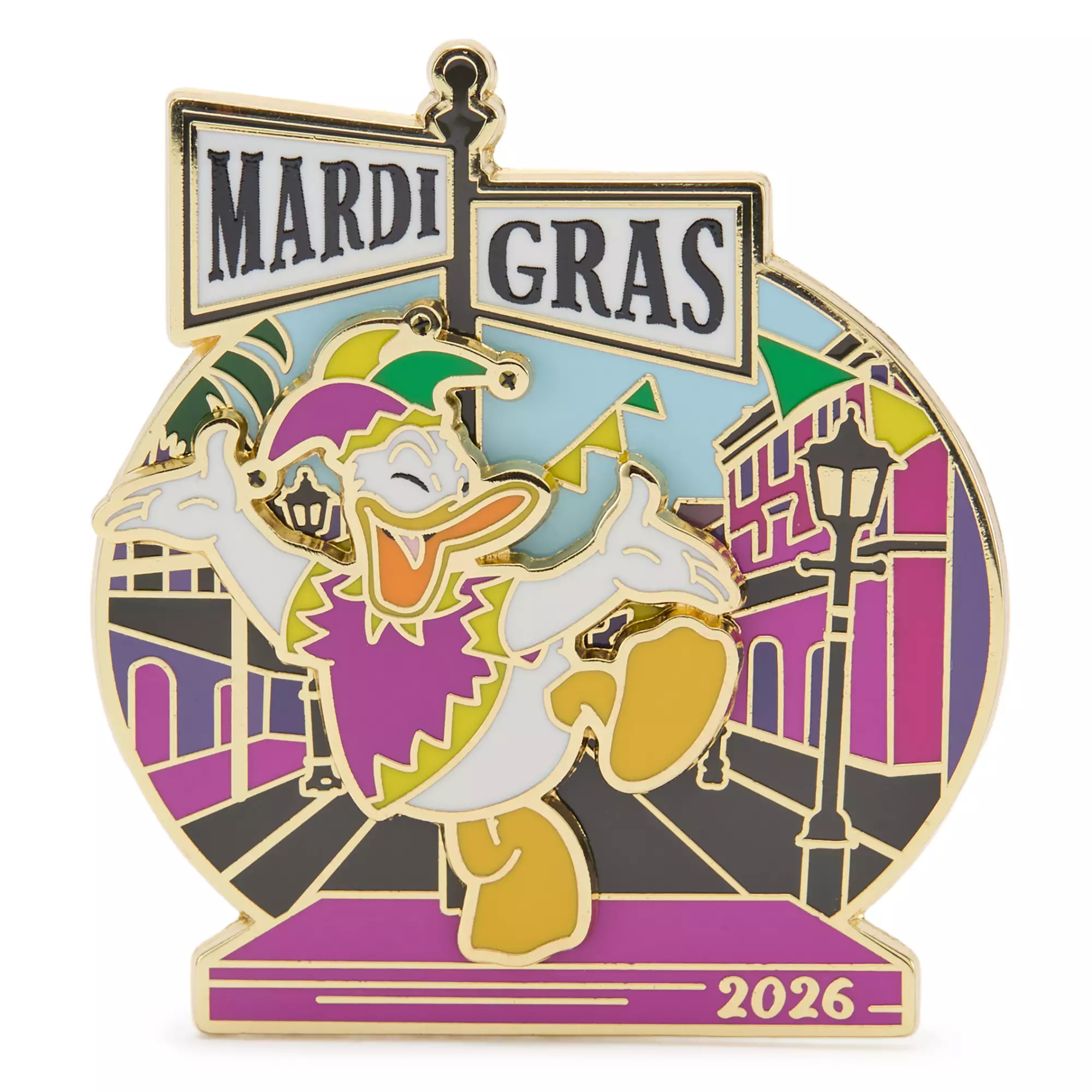 Donald Duck Mardi Gras 2026 Pivot Pin – Limited Edition Pin