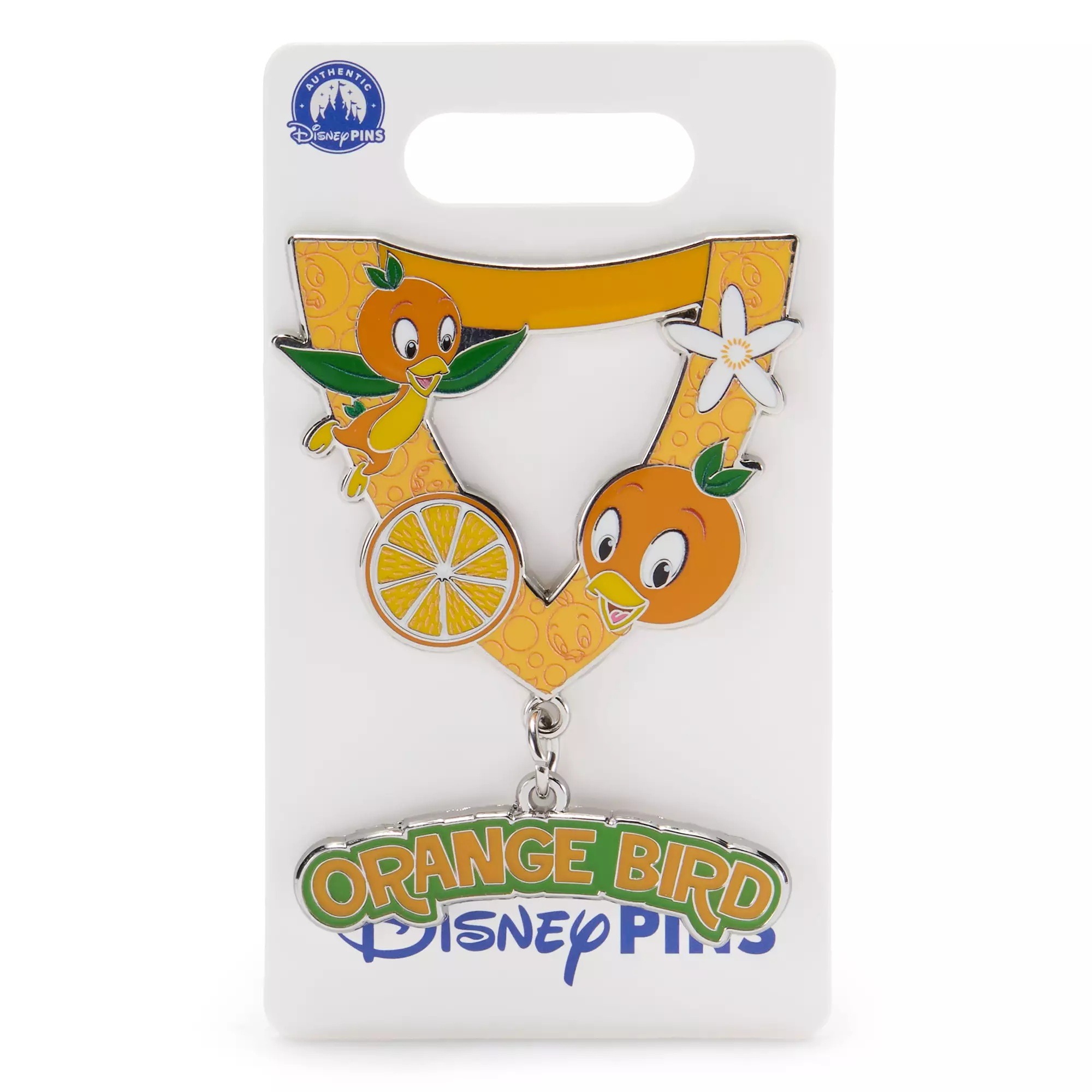 Orange Bird Disney Pin Trading Dangle Pin