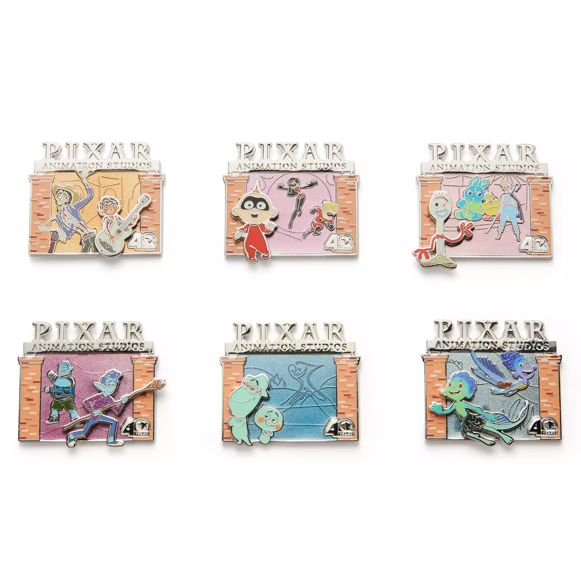 Pixar Animation Studios 40 Years Pin Set 4 – Limited Edition