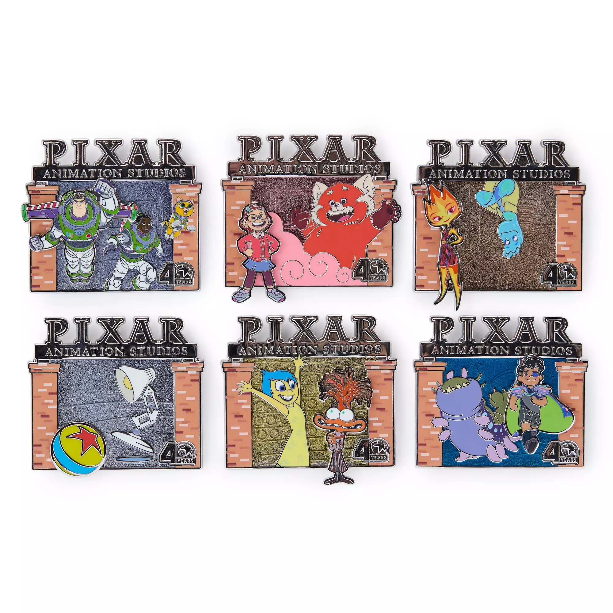 Pixar Animation Studios 40 Years Pin Set 5 – Limited Edition Pins