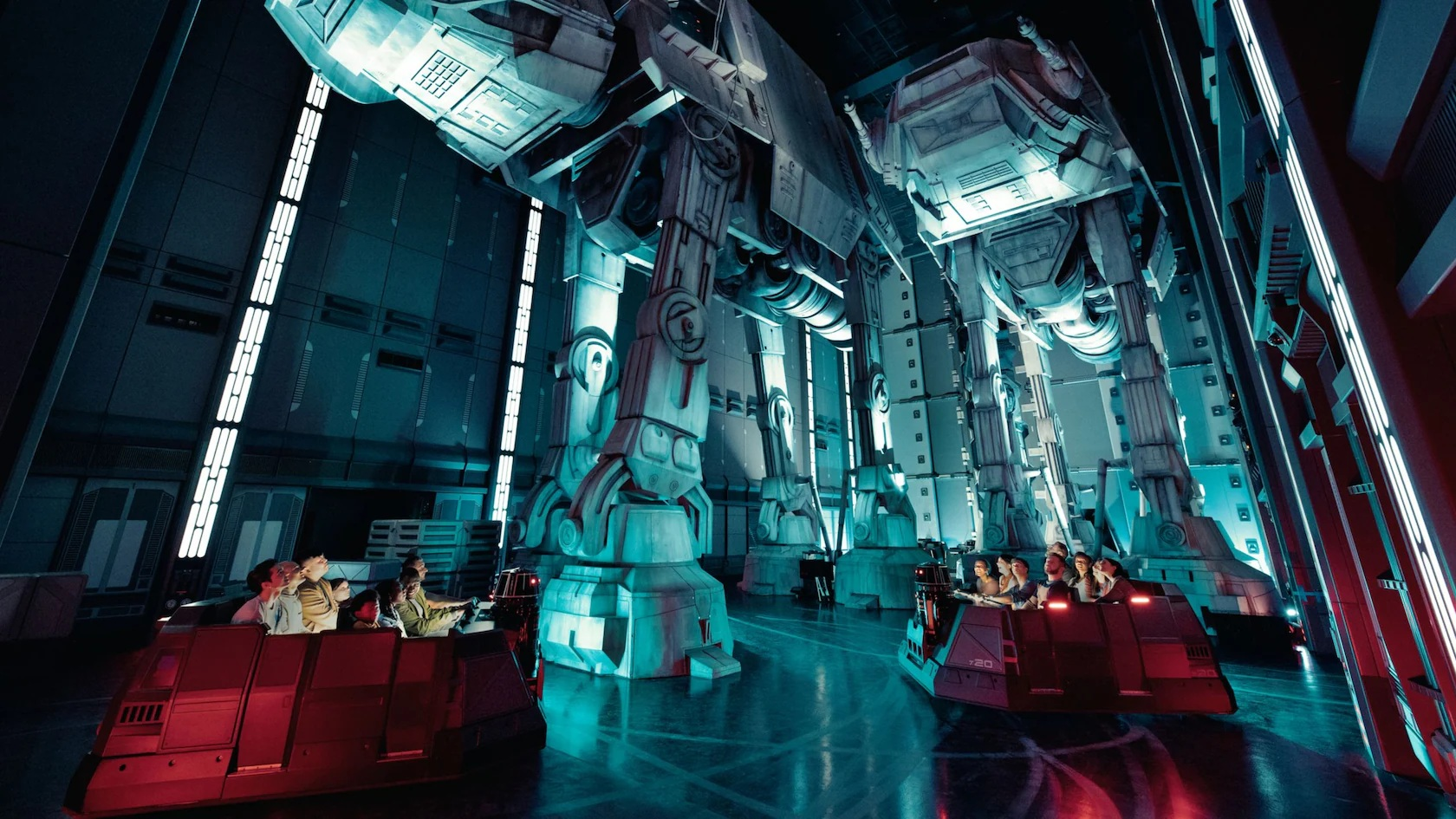 Star Wars Rise of the Resistance AT-AT Battle in Galaxy's Edge