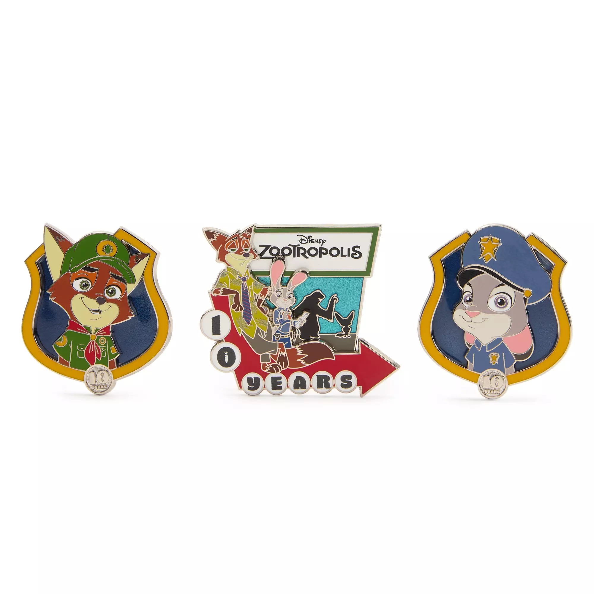 Zootopia 10th Anniversary Pin Set – Limited Edition Pins