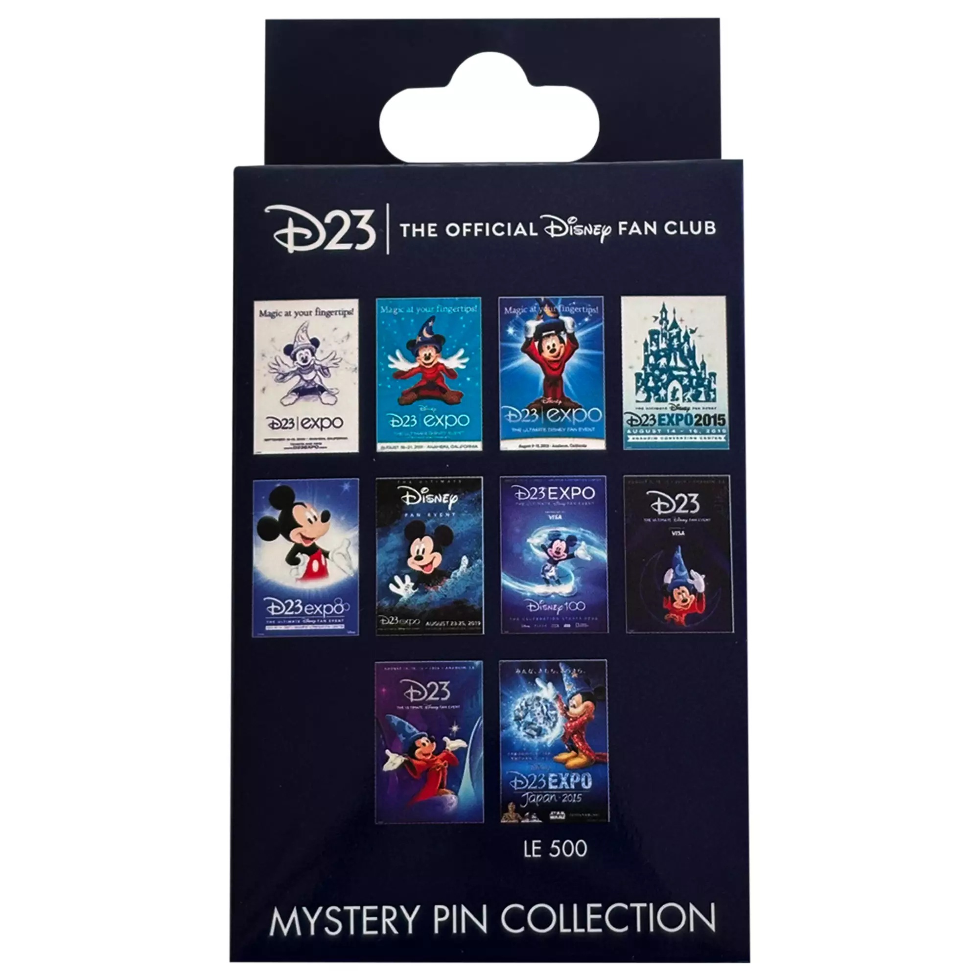 D23-Exclusive D23 Event Poster Through the Years Mystery Pin Blind Pack – 2-Pc Box Set