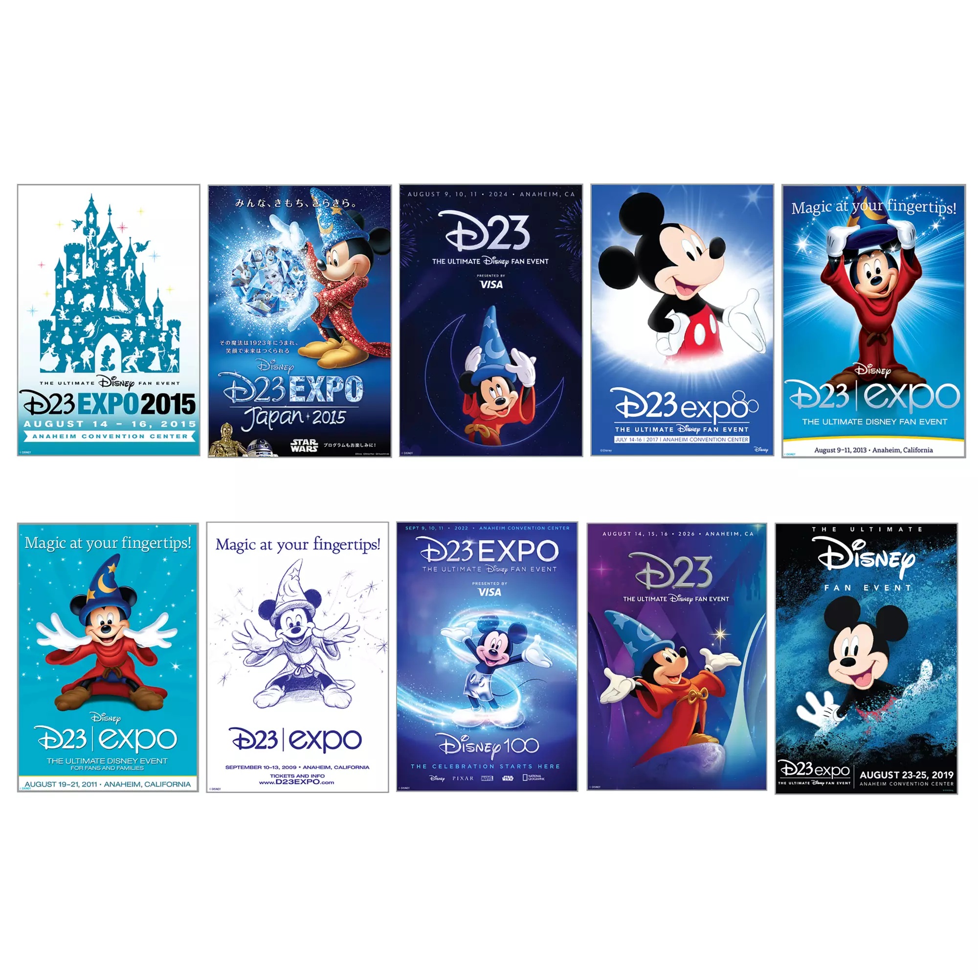 D23-Exclusive D23 Event Poster Through the Years Mystery Pin Blind Pack – 2-Pc Pins