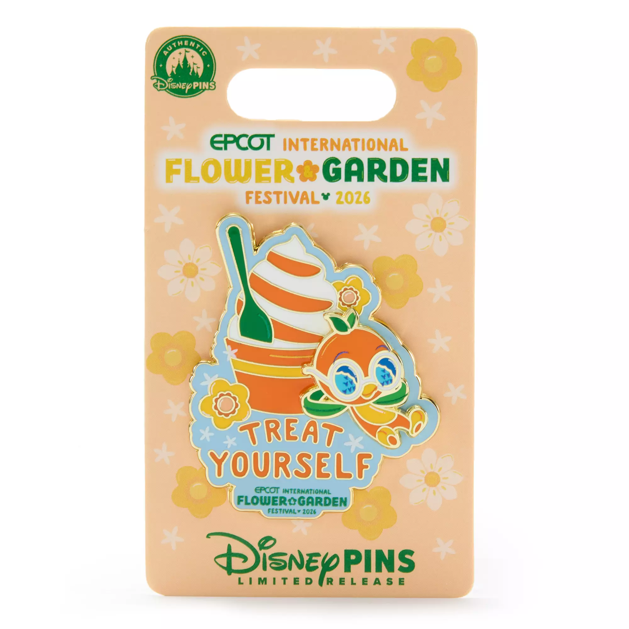 Orange Bird ''Treat Yourself'' Pin – EPCOT International Flower & Garden Festival 2026 – Limited Release