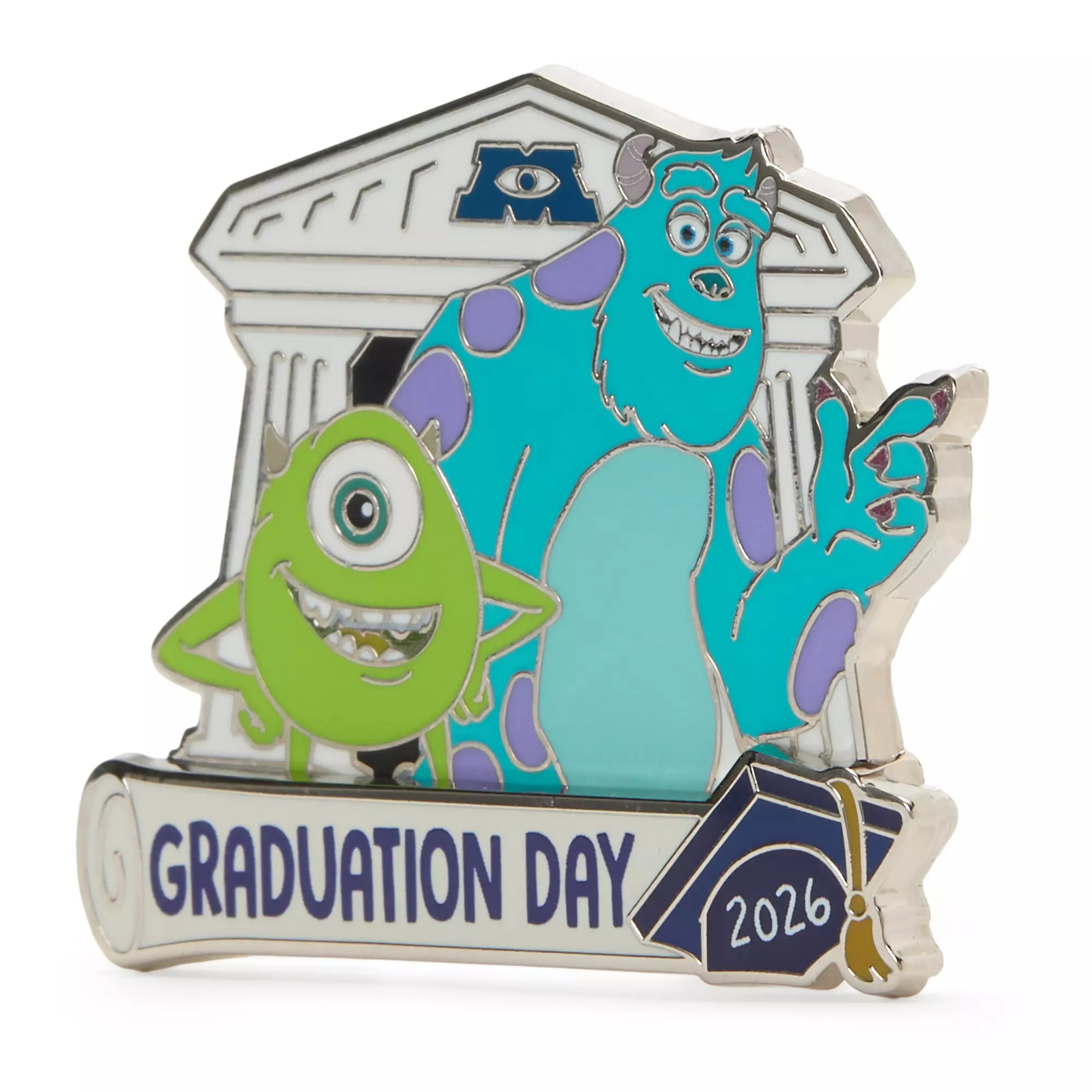 Sulley and Mike Wazowski Graduation Day 2026 Pin – Monsters University – Limited Release