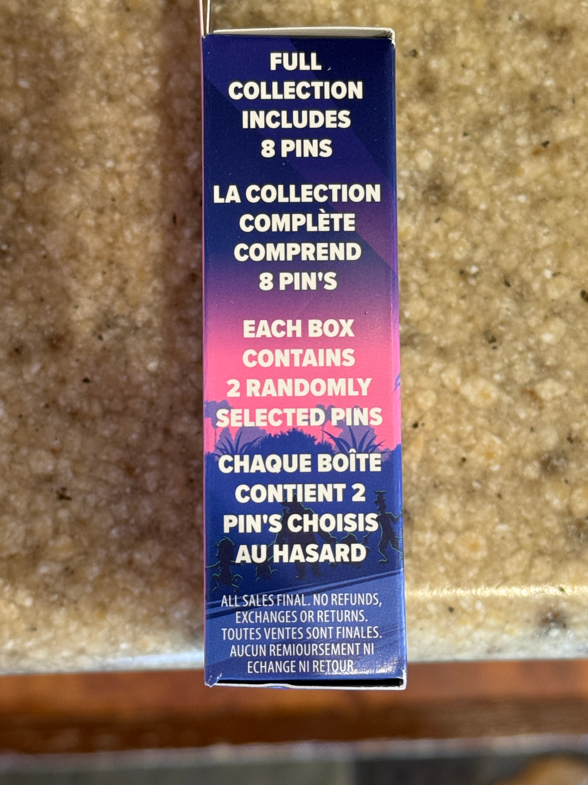 Zootopia Better Zoogether Mystery Pin Set -Side of Box