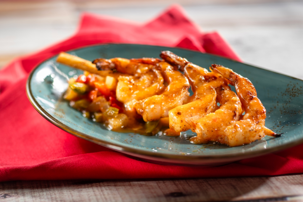 2026 WDW EPCOT Food and Wine Grilled Bushberry-spiced Shrimp Skewer