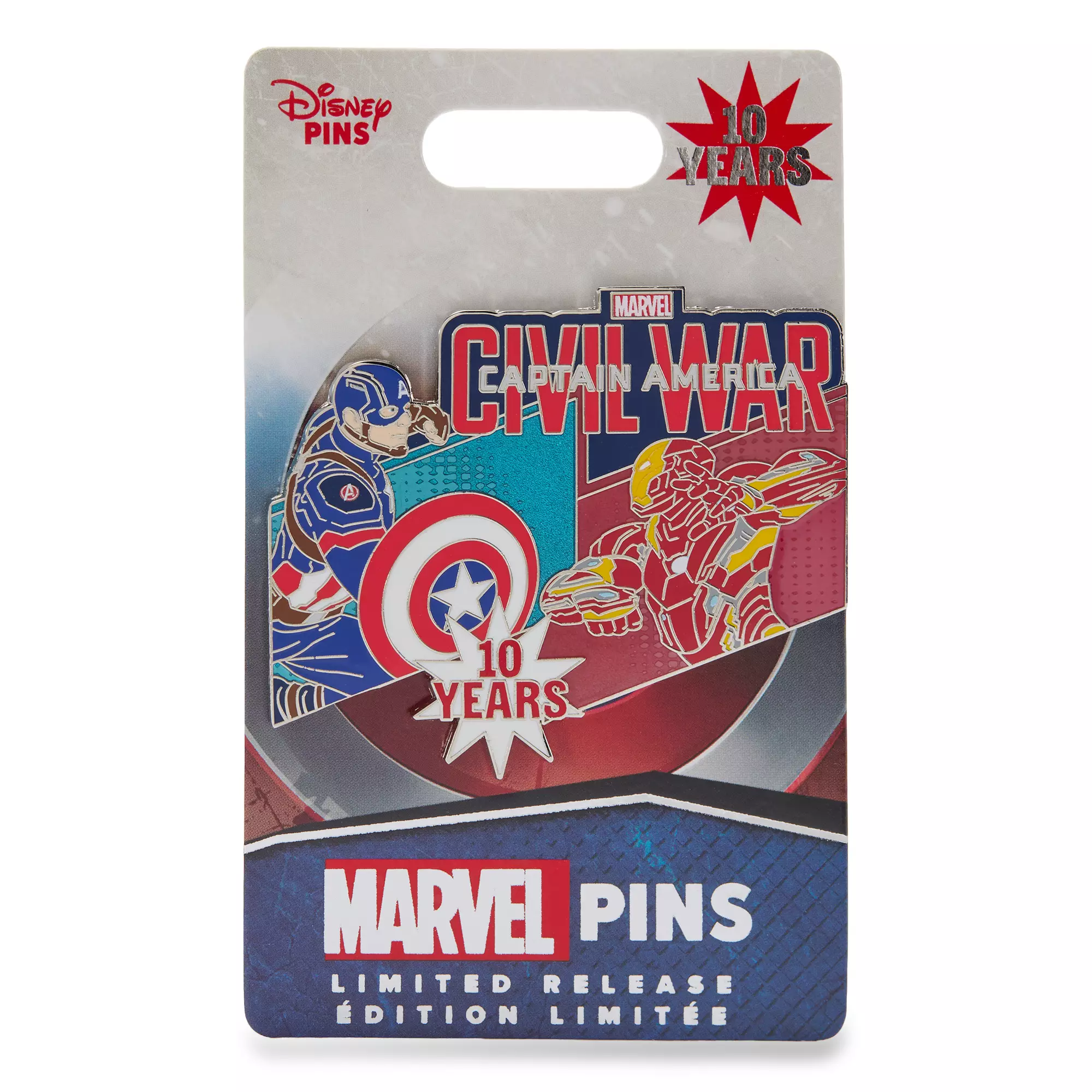 Captain America Civil War 10th Anniversary Pin – Limited Release